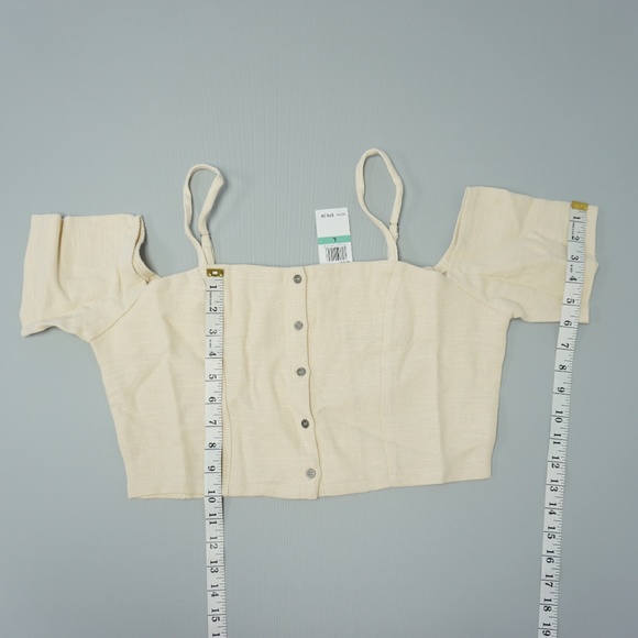 ASTR Cropped Top Off The Shoulder Natural L - Picture 8 of 8